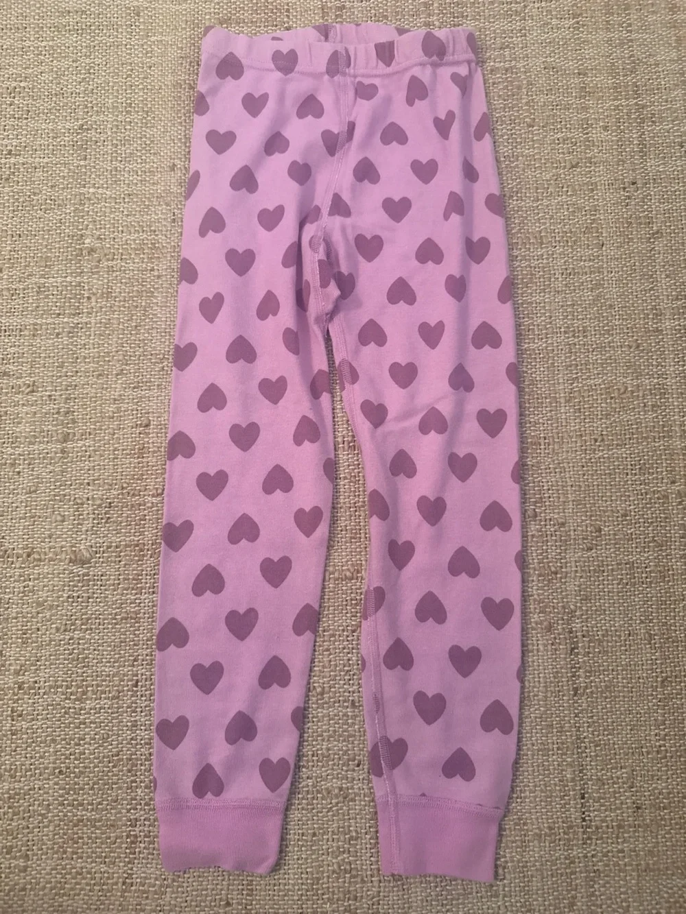 Hanna Andersson Print Long John Pajamas 5T Purple Hearts